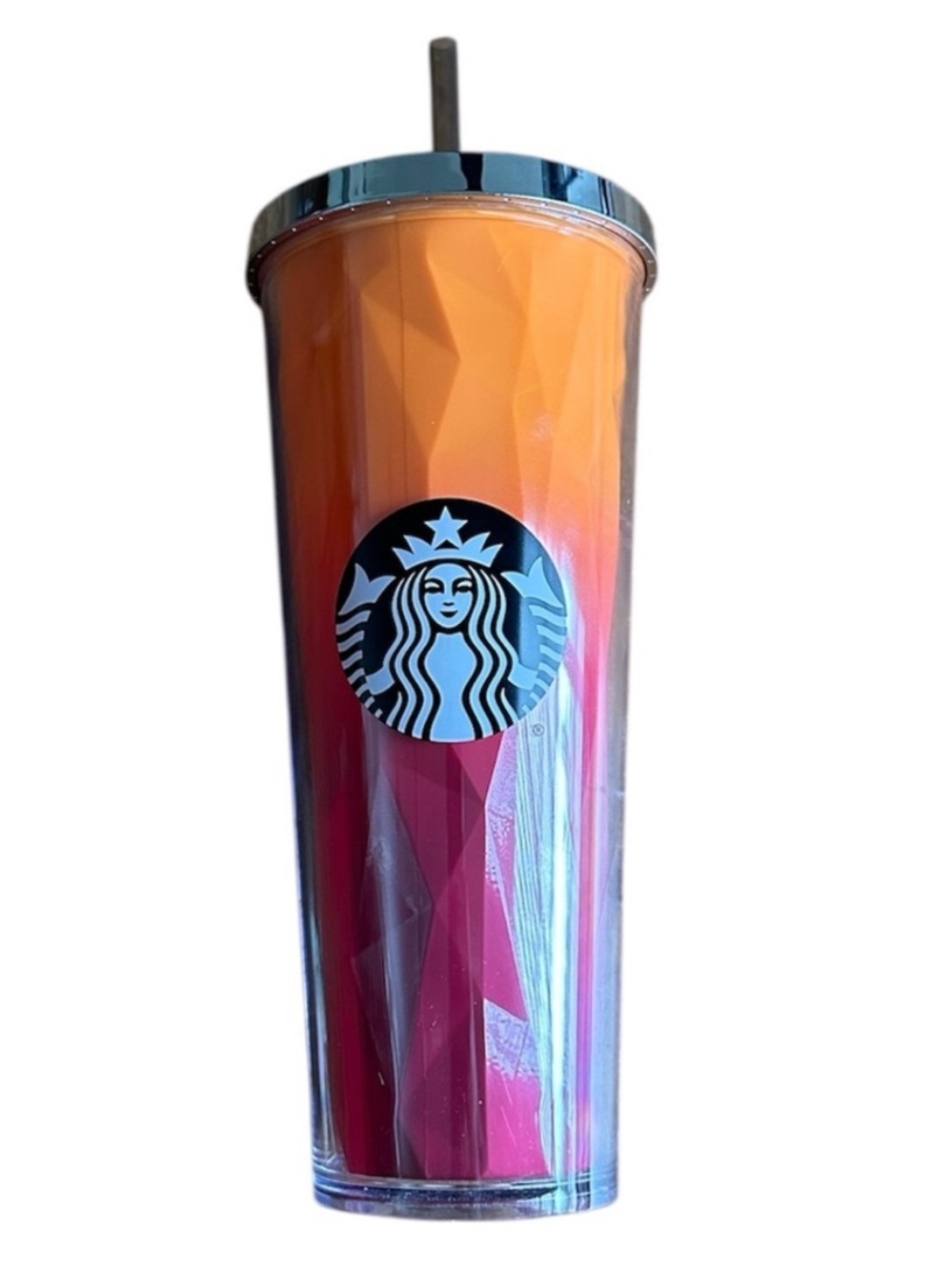 Starbucks NEW Vintage 2014 Orange/Pink Tumbler